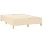 vidaXL Boxspringbett mit Matratze Creme 140x190 cm Stoff vidaXL Boxspringbett mit Matratze Creme 140x190 cm Stoff