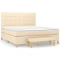 vidaXL Boxspringbett mit Matratze Creme 180x200 cm Stoff vidaXL Boxspringbett mit Matratze Creme 180x200 cm Stoff