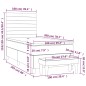 vidaXL Boxspringbett mit Matratze Dunkelbraun 100x200 cm Stoff vidaXL Boxspringbett mit Matratze Dunkelbraun 100x200 cm Stoff