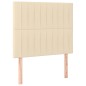 vidaXL Boxspringbett mit Matratze Creme 90x190 cm Stoff vidaXL Boxspringbett mit Matratze Creme 90x190 cm Stoff