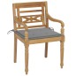 Batavia-Stühle mit Kissen 6 Stk. Massivholz Teak Batavia-Stühle mit Kissen 6 Stk. Massivholz Teak