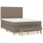 vidaXL Boxspringbett mit Matratze Taupe 140x190 cm Stoff vidaXL Boxspringbett mit Matratze Taupe 140x190 cm Stoff