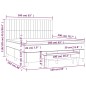 vidaXL Boxspringbett mit Matratze Creme 160x200 cm Stoff vidaXL Boxspringbett mit Matratze Creme 160x200 cm Stoff
