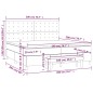 vidaXL Boxspringbett mit Matratze Creme 200x200 cm Stoff vidaXL Boxspringbett mit Matratze Creme 200x200 cm Stoff