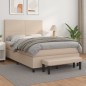 vidaXL Boxspringbett Matratze Cappuccino-Braun 140x190cm Kunstleder vidaXL Boxspringbett Matratze Cappuccino-Braun 140x190cm Kunstleder
