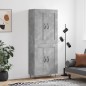 Highboard Betongrau 69,5x34x180 cm Holzwerkstoff Highboard Betongrau 69,5x34x180 cm Holzwerkstoff