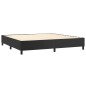 vidaXL Boxspringbett mit Matratze Schwarz 200x200 cm Kunstleder vidaXL Boxspringbett mit Matratze Schwarz 200x200 cm Kunstleder