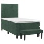 vidaXL Boxspringbett mit Matratze Dunkelgrün 100x200 cm Samt vidaXL Boxspringbett mit Matratze Dunkelgrün 100x200 cm Samt
