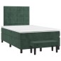 vidaXL Boxspringbett mit Matratze Dunkelgrün 120x200 cm Samt vidaXL Boxspringbett mit Matratze Dunkelgrün 120x200 cm Samt