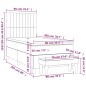 vidaXL Boxspringbett mit Matratze Dunkelgrün 90x200 cm Samt vidaXL Boxspringbett mit Matratze Dunkelgrün 90x200 cm Samt