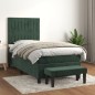 vidaXL Boxspringbett mit Matratze Dunkelgrün 90x190 cm Samt vidaXL Boxspringbett mit Matratze Dunkelgrün 90x190 cm Samt
