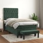 vidaXL Boxspringbett mit Matratze Dunkelgrün 80x200 cm Samt vidaXL Boxspringbett mit Matratze Dunkelgrün 80x200 cm Samt
