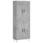 Highboard Betongrau 69,5x34x180 cm Holzwerkstoff Highboard Betongrau 69,5x34x180 cm Holzwerkstoff
