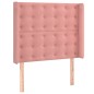 vidaXL Boxspringbett mit Matratze & LED Rosa 90x190 cm Samt vidaXL Boxspringbett mit Matratze & LED Rosa 90x190 cm Samt