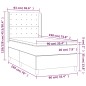 vidaXL Boxspringbett mit Matratze & LED Rosa 90x190 cm Samt vidaXL Boxspringbett mit Matratze & LED Rosa 90x190 cm Samt