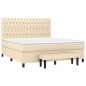 vidaXL Boxspringbett mit Matratze Creme 180x200 cm Stoff vidaXL Boxspringbett mit Matratze Creme 180x200 cm Stoff