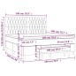 vidaXL Boxspringbett mit Matratze Creme 180x200 cm Stoff vidaXL Boxspringbett mit Matratze Creme 180x200 cm Stoff