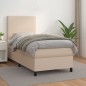 vidaXL Boxspringbett mit Matratze Cappuccino-Braun 90x200cm Kunstleder vidaXL Boxspringbett mit Matratze Cappuccino-Braun 90x200cm Kunstleder