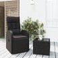 vidaXL 2-tlg. Garten-Lounge-Set Schwarz Poly Rattan & Stahl vidaXL 2-tlg. Garten-Lounge-Set Schwarz Poly Rattan & Stahl