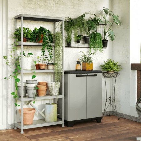 Keter Lagerschrank Niedrig Planet Grau und Schwarz 