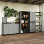 Keter Lagerschrank Niedrig Planet Grau und Schwarz Keter Lagerschrank Niedrig Planet Grau und Schwarz