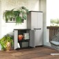 Keter Lagerschrank Niedrig Planet Grau und Schwarz Keter Lagerschrank Niedrig Planet Grau und Schwarz