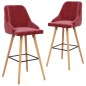vidaXL Barhocker 2 Stk. Weinrot Samt vidaXL Barhocker 2 Stk. Weinrot Samt