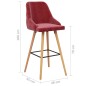 vidaXL Barhocker 2 Stk. Weinrot Samt vidaXL Barhocker 2 Stk. Weinrot Samt