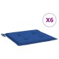 vidaXL Gartenstuhl-Kissen 6 Stk. Königsblau 40x40x3 cm Oxford-Gewebe