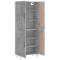 Highboard Betongrau 69,5x34x180 cm Holzwerkstoff Highboard Betongrau 69,5x34x180 cm Holzwerkstoff