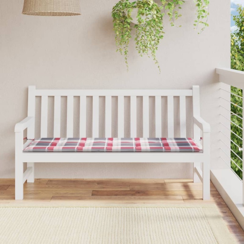 vidaXL Gartenbank-Auflage Rot Karomuster 150x50x3 cm Oxford-Gewebe vidaXL Gartenbank-Auflage Rot Karomuster 150x50x3 cm Oxford-Gewebe