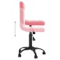 vidaXL Bürostuhl Drehbar Rosa Samt vidaXL Bürostuhl Drehbar Rosa Samt