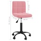 vidaXL Bürostuhl Drehbar Rosa Samt vidaXL Bürostuhl Drehbar Rosa Samt