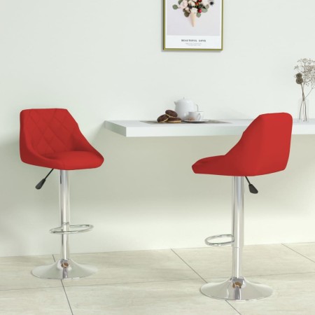 vidaXL Barhocker 2 Stk. Weinrot Kunstleder 