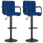vidaXL Barhocker 2 Stk. Blau Stoff vidaXL Barhocker 2 Stk. Blau Stoff