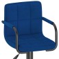 vidaXL Barhocker 2 Stk. Blau Stoff vidaXL Barhocker 2 Stk. Blau Stoff