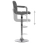 vidaXL Barhocker Hellgrau Stoff vidaXL Barhocker Hellgrau Stoff