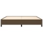 vidaXL Bettgestell ohne Matratze Dunkelbraun 200x200 cm Stoff vidaXL Bettgestell ohne Matratze Dunkelbraun 200x200 cm Stoff