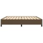 vidaXL Bettgestell ohne Matratze Dunkelbraun 200x200 cm Stoff vidaXL Bettgestell ohne Matratze Dunkelbraun 200x200 cm Stoff