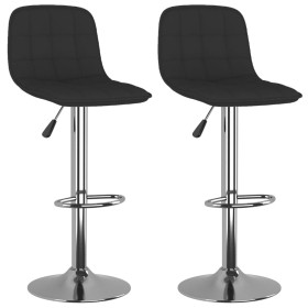 vidaXL Barhocker 2 Stk. Schwarz Stoff