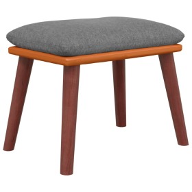 vidaXL Fußhocker Hellgrau 45x29,5x35 cm Stoff und Kunstleder