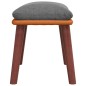 vidaXL Fußhocker Hellgrau 45x29,5x35 cm Stoff und Kunstleder vidaXL Fußhocker Hellgrau 45x29,5x35 cm Stoff und Kunstleder