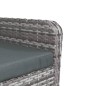 vidaXL Gartenstuhl mit Fußhocker Grau Poly Rattan vidaXL Gartenstuhl mit Fußhocker Grau Poly Rattan