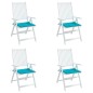 vidaXL Gartenstuhl-Kissen 4 Stk. Türkis 40x40x3 cm Stoff vidaXL Gartenstuhl-Kissen 4 Stk. Türkis 40x40x3 cm Stoff