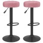 vidaXL Barhocker 2 Stk. Rosa Samt vidaXL Barhocker 2 Stk. Rosa Samt