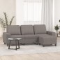 vidaXL 3-Sitzer-Sofa mit Hocker Taupe 180 cm Stoff vidaXL 3-Sitzer-Sofa mit Hocker Taupe 180 cm Stoff