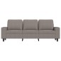 vidaXL 3-Sitzer-Sofa mit Hocker Taupe 180 cm Stoff vidaXL 3-Sitzer-Sofa mit Hocker Taupe 180 cm Stoff