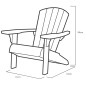 Keter Adirondack-Stuhl Troy Graphitgrau Keter Adirondack-Stuhl Troy Graphitgrau