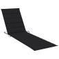 Sonnenliegen 2 Stk. mit Auflagen Schwarz Massivholz Teak Sonnenliegen 2 Stk. mit Auflagen Schwarz Massivholz Teak