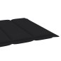Sonnenliegen 2 Stk. mit Auflagen Schwarz Massivholz Teak Sonnenliegen 2 Stk. mit Auflagen Schwarz Massivholz Teak